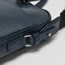 مملوكة مسبقًا Montblanc Navy Blue Leather Sartorial Ultra Slim Document Case Bag