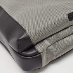 Montblanc Grey/Black Nylon and Leather Nightflight Messenger Bag