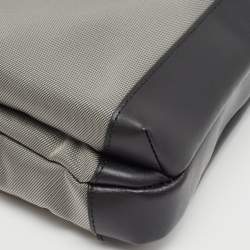 Montblanc Grey/Black Nylon and Leather Nightflight Messenger Bag