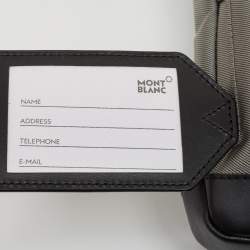 Montblanc Grey/Black Nylon and Leather Nightflight Messenger Bag