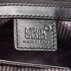 Montblanc Grey/Black Nylon and Leather Nightflight Messenger Bag
