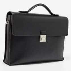 Montblanc Black Leather Meisterstück Urban Briefcase