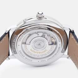Montblanc Slate Grey Stainless Steel Sfumato Alligator Leather Star Legacy 118518 Men's Wristwatch 42 mm