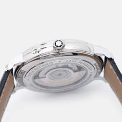 Montblanc Slate Grey Stainless Steel Sfumato Alligator Leather Star Legacy 118518 Men's Wristwatch 42 mm