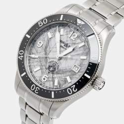 Montblanc Gray Glacier Pattern Ceramic Stainless Steel 1858 Iced Sea MB130793 Men's Wristwatch 41 mm