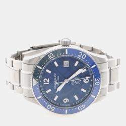 Pre Owned Montblanc 1858 Iced Sea 129369 Automatic Stainless Steel Men's Wristwatch 42 mm