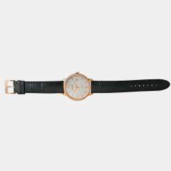 Pre Owned Montblanc Heritage Spirit 112144 Automatic White diamonds 18k Yellow Gold Men's Wristwatch 39 mm