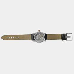 Pre Owned Montblanc Timewalker 110330 Automatic White 18k Rose Gold Stainless Steel Men's Wristwatch 39 mm