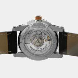 Pre Owned Montblanc Timewalker 110330 Automatic White 18k Rose Gold Stainless Steel Men's Wristwatch 39 mm