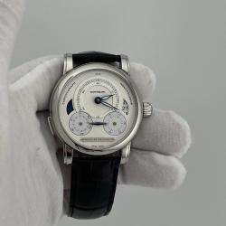 Pre Owned Montblanc Nicolas Rieussec 111012 Automatic White Dial Stainless Steel Men's Wristwatch 43 mm