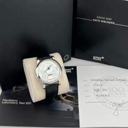 Pre Owned Montblanc Nicolas Rieussec 111012 Automatic White Dial Stainless Steel Men's Wristwatch 43 mm