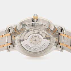 Pre Owned Montblanc Star Classic 107916 Automatic 18k Rose Gold Stainless Steel Men's Wristwatch 39mm