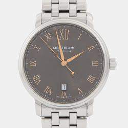 Pre Owned Montblanc Tradition 132433 Automatic Stainless Steel Men's Wristwatch 40mm