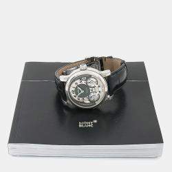 Pre Owned Montblanc Nicolas Rieussec Chronograph 102337 Automatic Silver Stainless Steel Men's Wristwatch 43mm