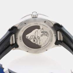Pre Owned Montblanc 1858 Iced Sea 129370 Blue Stainless Steel Automatic Men's Watch 42 mm