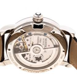Pre Owned Montblanc Silver White Stainless Steel Nicolas Rieussec 7138 Men's Wristwatch 42 mm