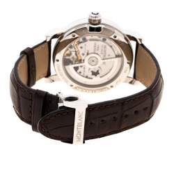 Pre Owned Montblanc Silver White Stainless Steel Nicolas Rieussec 7138 Men's Wristwatch 42 mm
