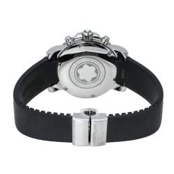 Pre Owned  Montblanc Black Stainless Steel Rubber Sport Chronograph 7034 Men's Wristwatch 41.50 mm
