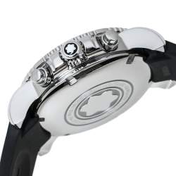 Pre Owned  Montblanc Black Stainless Steel Rubber Sport Chronograph 7034 Men's Wristwatch 41.50 mm