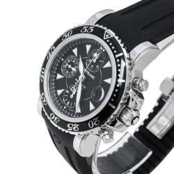 Pre Owned  Montblanc Black Stainless Steel Rubber Sport Chronograph 7034 Men's Wristwatch 41.50 mm