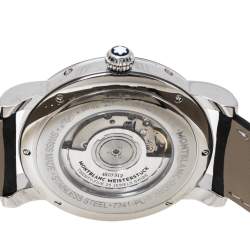 Montblanc Silver Stainless Steel Star Quantiéme Complet 7241 Men's Wristwatch 42 mm