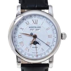 Montblanc Silver Stainless Steel Star Quantiéme Complet 7241 Men's Wristwatch 42 mm
