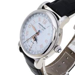Montblanc Silver Stainless Steel Star Quantiéme Complet 7241 Men's Wristwatch 42 mm