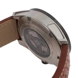 Pre Owned Montblanc Black Stainless Steel & Ceramic Timewalker 119942 Automatic Men's Wristwatch 43 mm