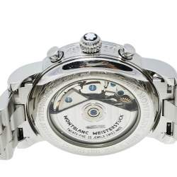 Pre Owned Montblanc Silver Stainless Steel Meisterstuck 7016 Men's Wristwatch 38 mm