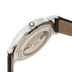 مملوكة مسبقًا Montblanc White Stainless Steel Tradition 7334 Men's Wristwatch 40 mm