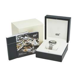 Montblanc Silver Stainless Steel Ceramic Timewalker Chronograph 116099 Men's Wristwatch 43 mm