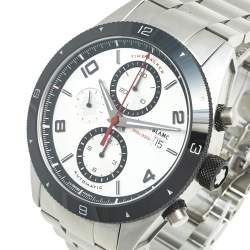 Montblanc Silver Stainless Steel Ceramic Timewalker Chronograph 116099 Men's Wristwatch 43 mm