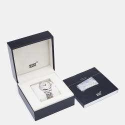 Montblanc Silver Stainless Steel Star 111090 Men's Wristwatch 39 mm