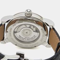 Montblanc Black Stainless Steel Leather Star 102341 Men's Wristwatch 41.50 mm