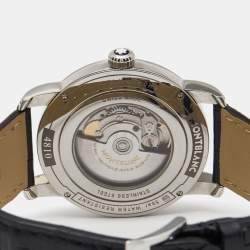 Montblanc Black Stainless Steel Leather 4810 115122 Men's Wristwatch 42 mm