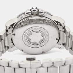 Pre Owned Montblanc Black Stainless Steel Meisterstuck 7145 Men's Wristwatch 41 mm 