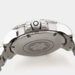 Pre Owned Montblanc Black Stainless Steel Meisterstuck 7145 Men's Wristwatch 41 mm 