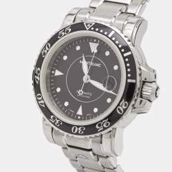 Pre Owned Montblanc Black Stainless Steel Meisterstuck 7145 Men's Wristwatch 41 mm 