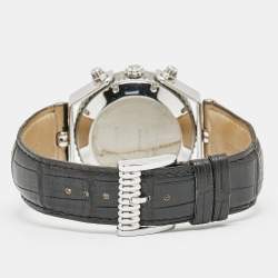 Pre Owned Montega MC03 Black Dial Stainless Steel Alligator Leather Men's Wristwatch 38 mm