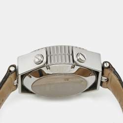 Pre Owned Montega MC03 Black Dial Stainless Steel Alligator Leather Men's Wristwatch 38 mm