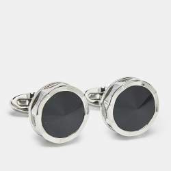 Pre Owned Montegrappa Resin Leather Silver Tone Pen Set