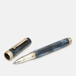 مملوكة مسبقًا Montegrappa Micra 1912 Resin Sterling Silver Rollerball Pen