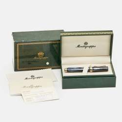 مملوكة مسبقًا Montegrappa Micra 1912 Resin Sterling Silver Rollerball Pen