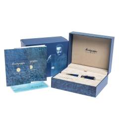 Montegrappa Kahlil Gibran Blue Resin Palladium Plated Limited Edition 1883 Ballpoint Pen