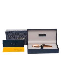 Montegrappa Copper Silver Brushed Plated Mini Mule Roller Ball Pen