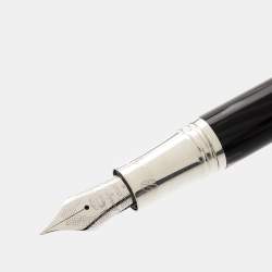 Pre Owned Montegrappa Black Celluliod Sterling Silver Extra 1930 Fountain Pen