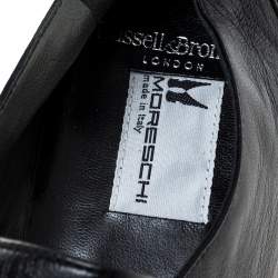 Pre Owned Moreschi Black Leather Loafer Size 7 UK