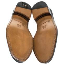 Pre Owned Moreschi Black Leather Loafer Size 7 UK