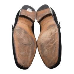 Moreschi Black Suede Slip On Loafers Size 43.5