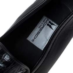 Pre Owned Moreschi Black Croc Leather Loafers Size 40.5
